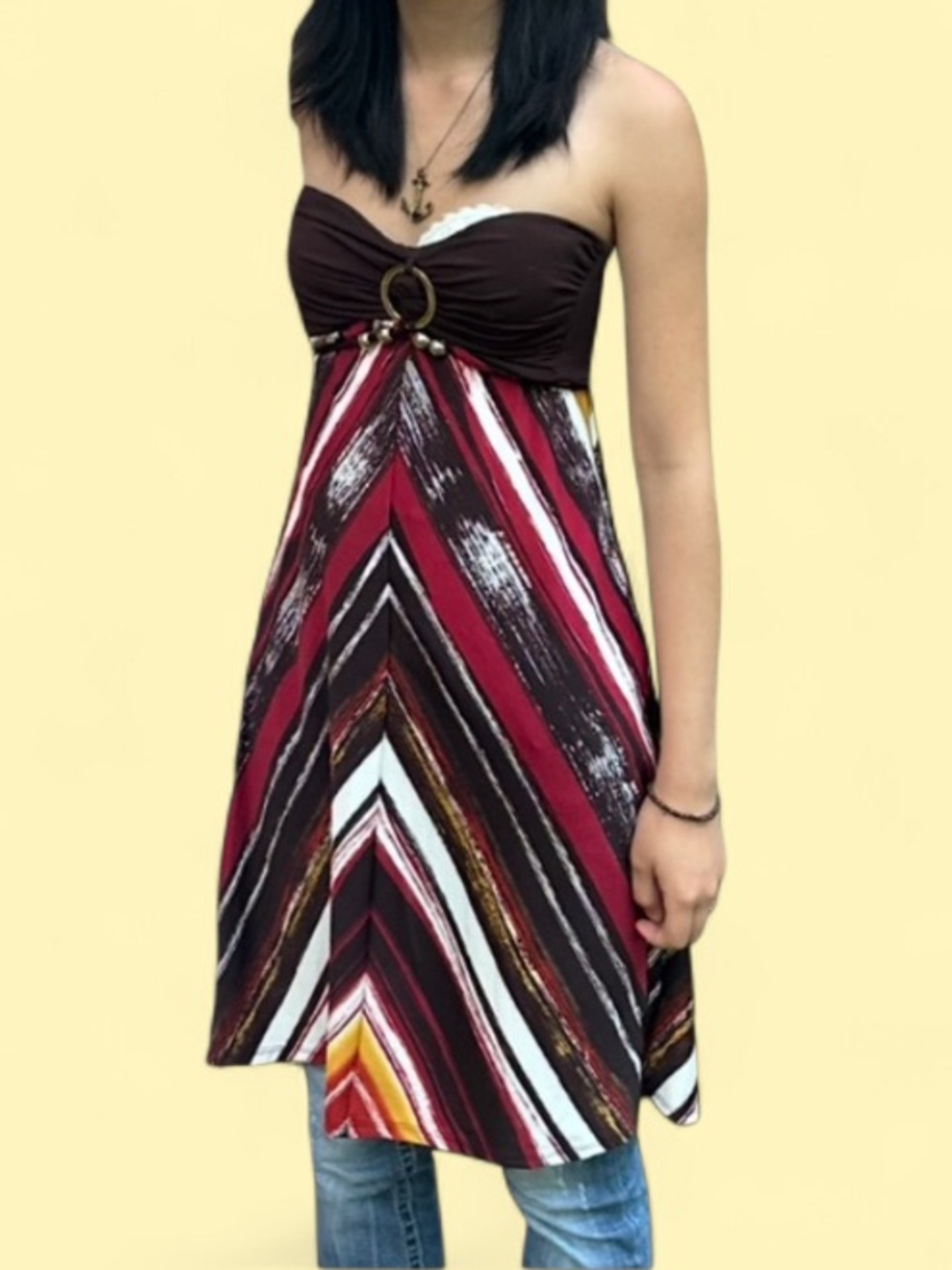Vintage Y2K Strapless Dress